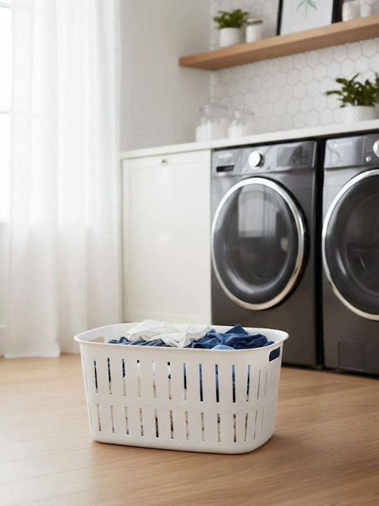 SteweHome Laundry Basket Plastic 40l White
