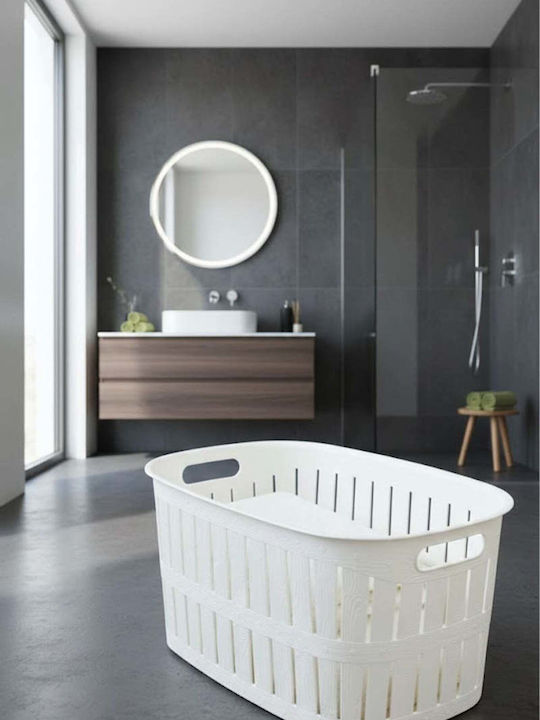 SteweHome Laundry Basket Plastic 40l White