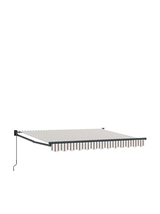 vidaXL Markise für Terrasse Klappbar Grau 4x3m
