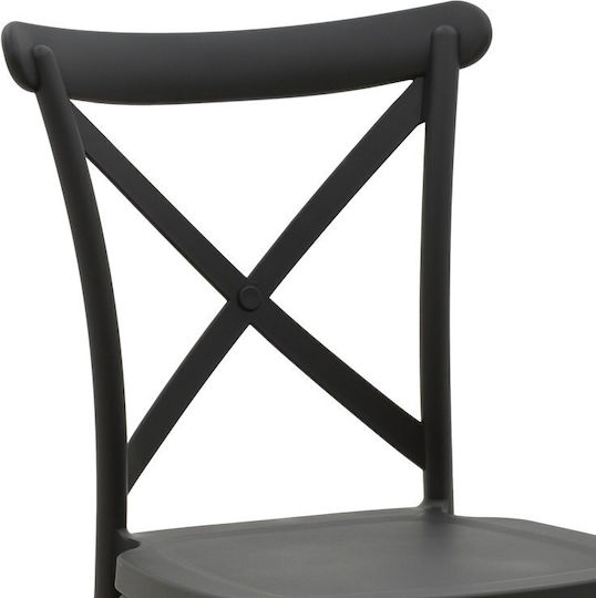 Pakketo Gartenstühle Polypropylen Crossie Schwarze 43x53x88cm