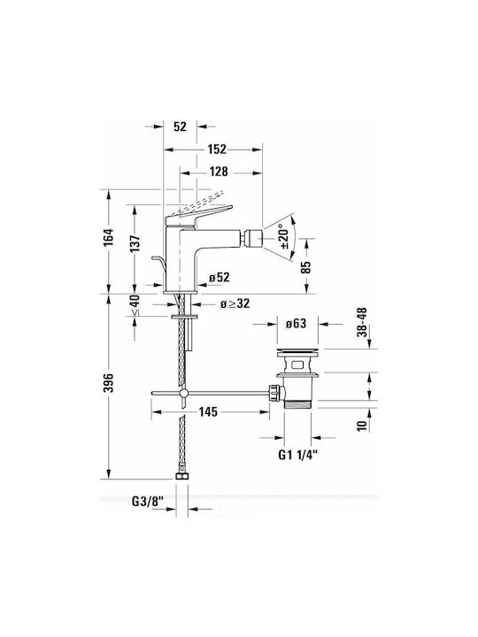 Duravit Baterie Bidet Gri