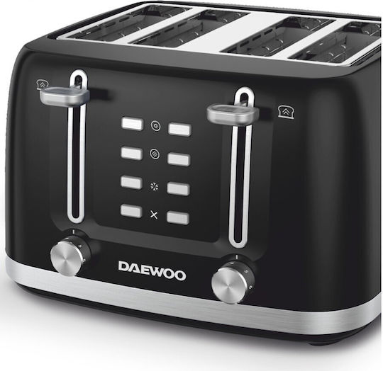 Daewoo Φρυγανιέρα 4 Θέσεων 1600W Μαύρη