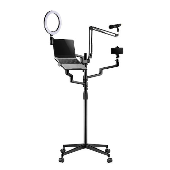 Brateck All-In-One Studio Подова Стойка За Монитор До 11.6" Сива