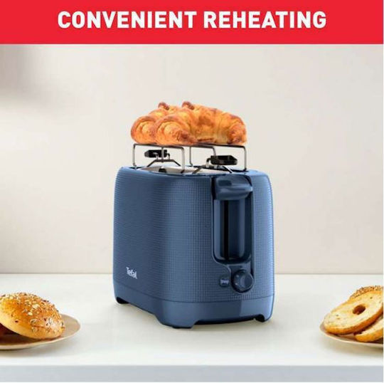 Tefal Φρυγανιέρα 2 Θέσεων 850W Μπλε
