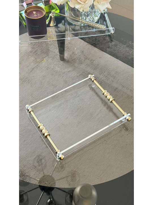 SteweHome Decorative Tray Metallic 25x20cm