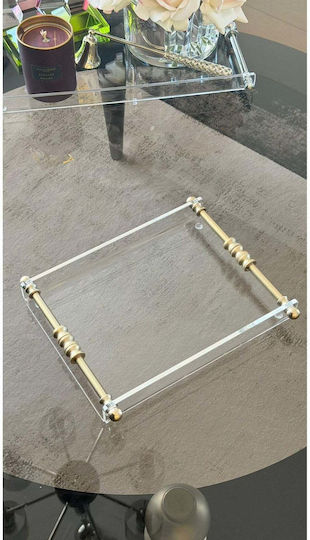 SteweHome Decorative Tray Metallic 25x20cm