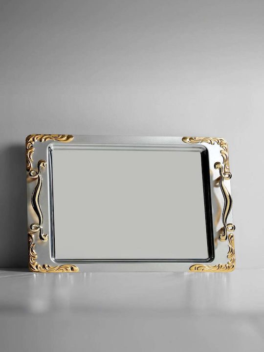 SteweHome Decorative Tray Metallic 36x26cm