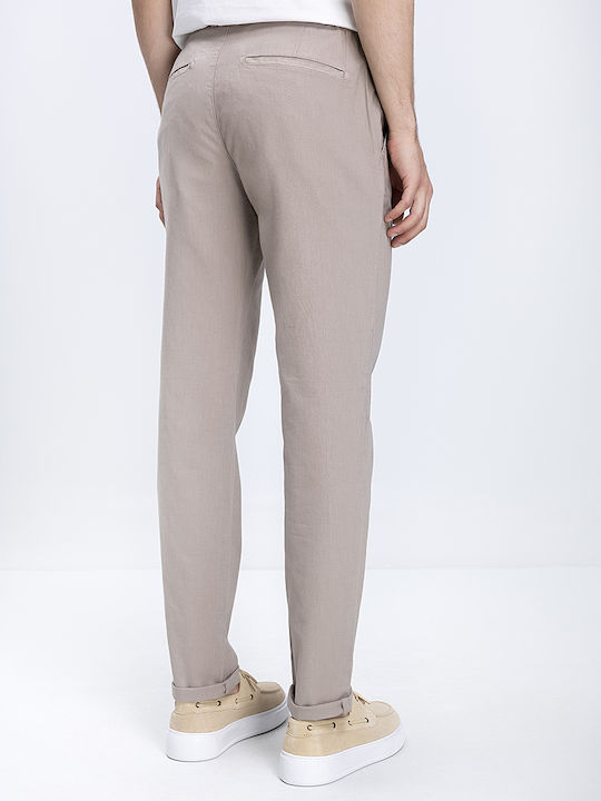 Παντελόνι σε Slim Εφαρμογή Beige Dark