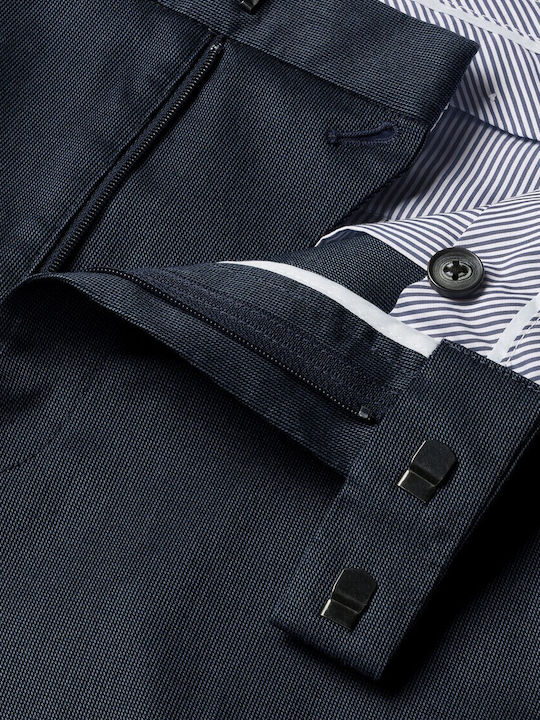 Men's Trousers Chinos Elastic Slim Fit Dark Blue