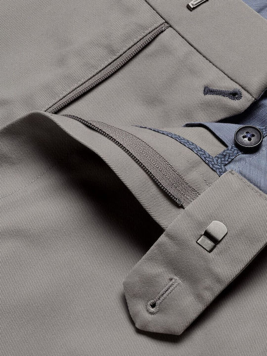 Chino Trousers Elastic Slim Fit Light Grey