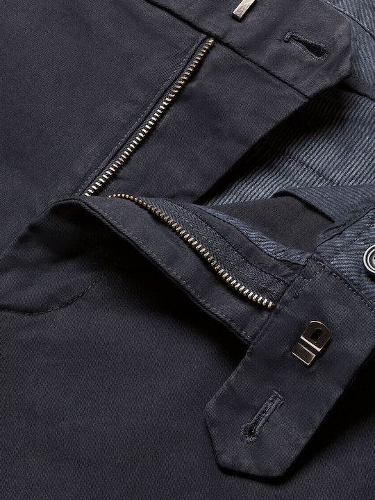 Ανδρικό Παντελόνι Chino Ελαστικό Slim Fit Μπλέ Σκούρο