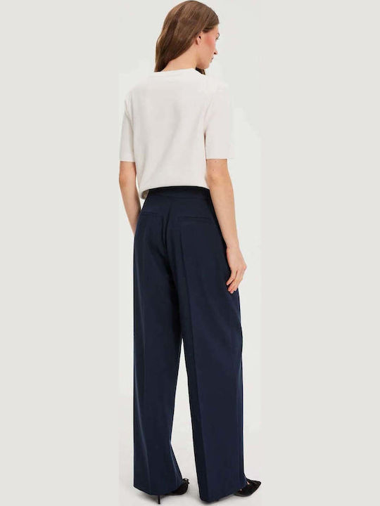 Women's High Rise Pantaloons in Relaxed Fit Navy
