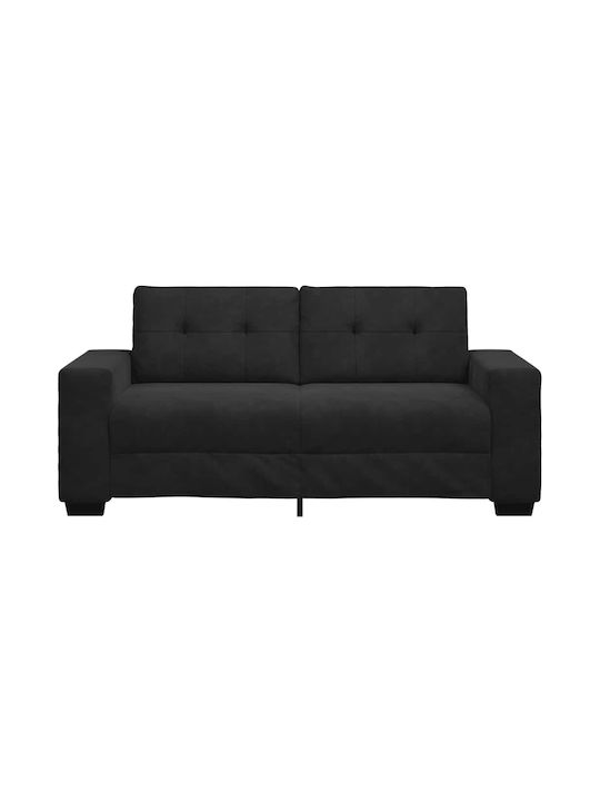 Двуместен Кадифен Диван Черен 180x77x82см