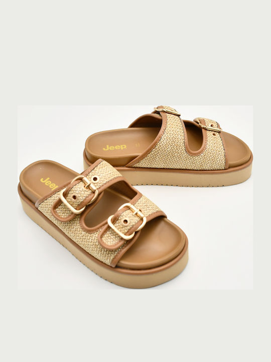 Дамски Анатомични Сандали Flatforms Кафяви