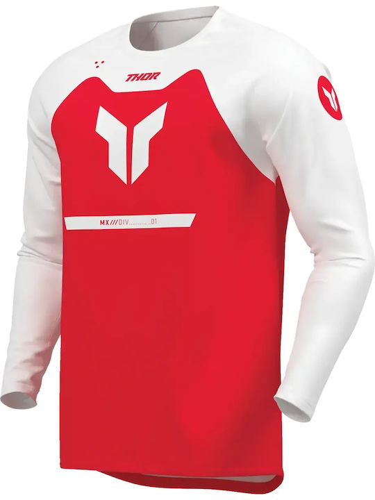 Thor Menace Racewear Ridemode Παιδική Μπλούζα Motocross Μακρυμάνικη Κόκκινο Χρώμα