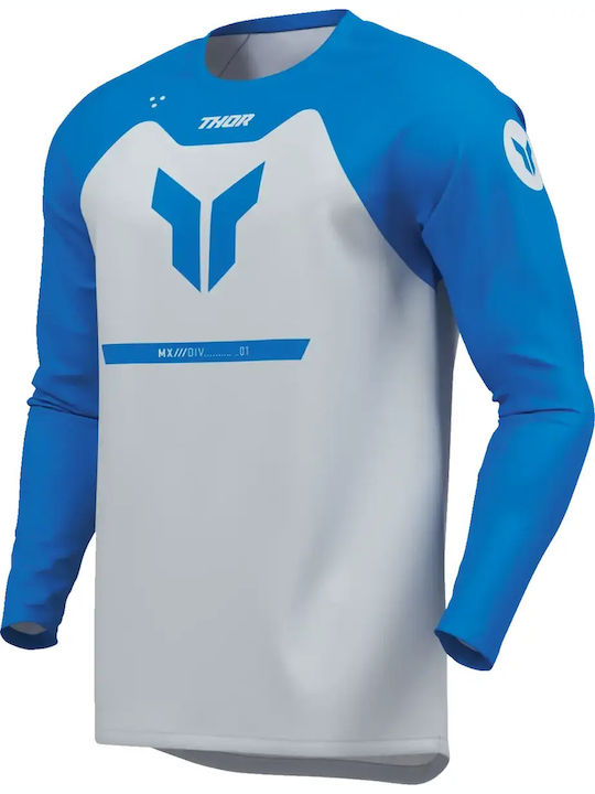 Thor Menace Racewear Ridemode Bluza Motocross Copii Cu Mâneci Lungi Albastră Culoare