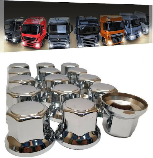 80 Pcs Bolt Nut Caps 32 Mm Chrome Trucks Trailers Others