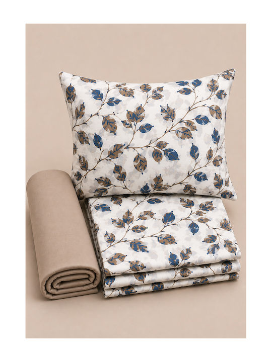 Comfort Σετ Σεντόνι με 1 Μαξιλαροθήκη King Size 270x220εκ. Μπλε (4τμχ)