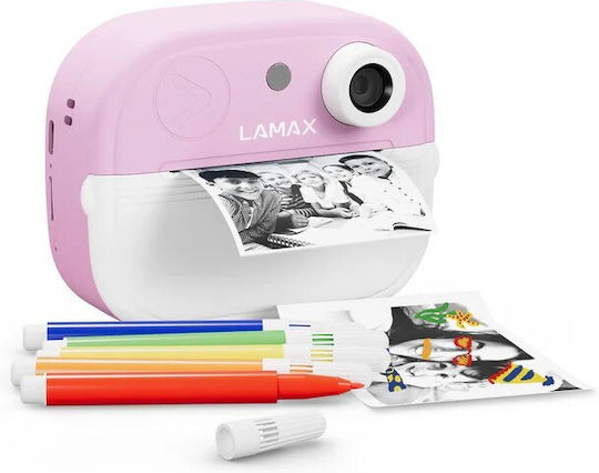 Lamax InstaKid2 Play Kids Compact Camera Full HD 1080p with Thermal Printing Pink