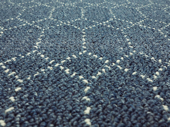 Nikotex Carpets Non-Slip Kitchen Runner Mat Belmont Blue-Ivory 80x150