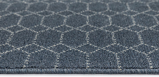 Nikotex Carpets Non-Slip Kitchen Runner Mat Belmont Blue-Ivory 80x150
