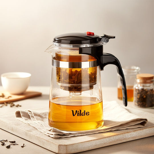 Vilde Τσαγιέρα με Φίλτρο Γυάλινη 600ml