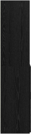 Black Bookcase 30x42.4x185.2cm