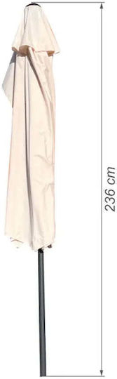 Umbrelă Suspendată Metalică Bej 2.7x2.7m