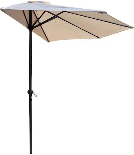 Umbrelă Suspendată Metalică Bej 2.7x2.7m