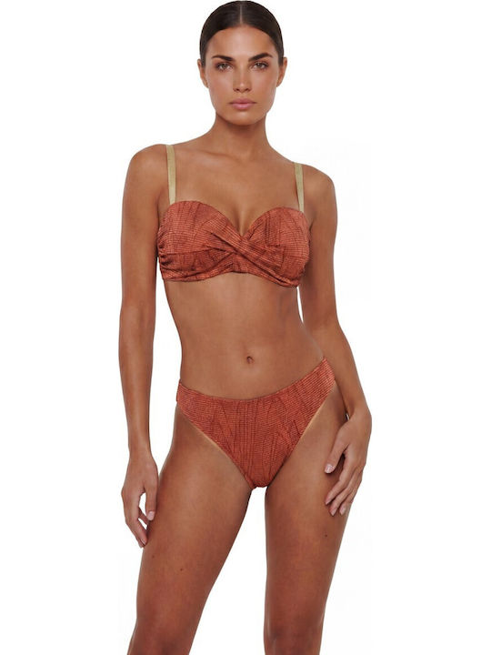 Strapless Bikini Top D Cup με Ενίσχυση Ταμπά