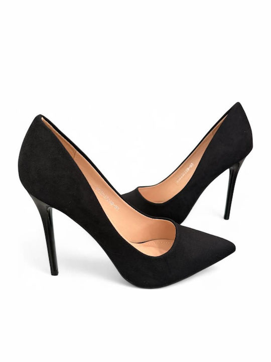 Suede Γόβες Μαύρες