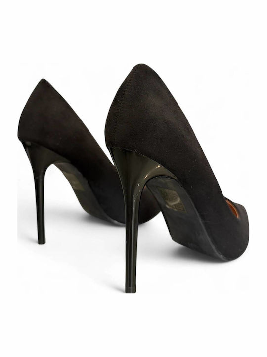 Suede Γόβες Μαύρες