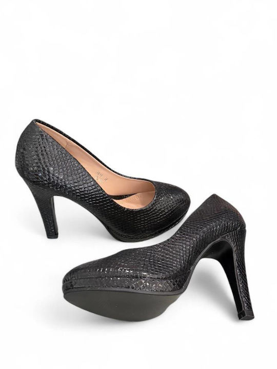 Leather Heels Black