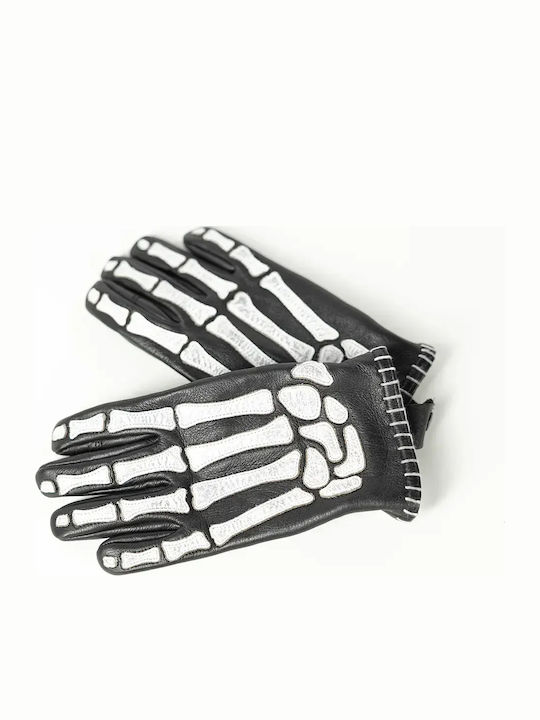John Doe Skeletor Winter Men's Motorcycle Leather Black Gloves