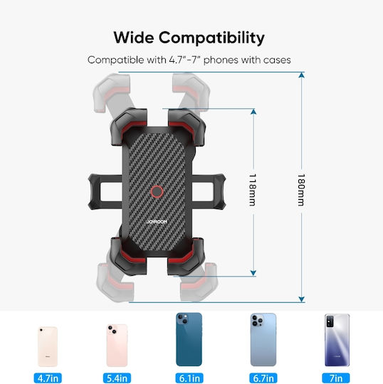 Joyroom Motorcycle Phone Mount with Adjustable Arm for Handlebar