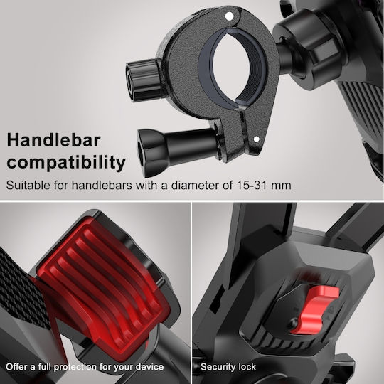 Joyroom Motorcycle Phone Mount with Adjustable Arm for Handlebar