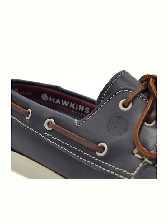 Δερμάτινα Ανδρικά Boat Shoes σε Μπλε Χρώμα