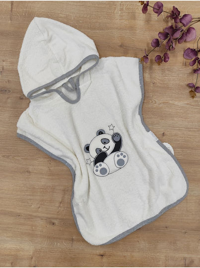 SteweHome Baby Bath Towel-Bathrobe Hooded Grey 75x80cm