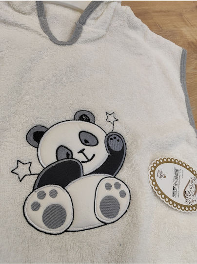 SteweHome Baby Bath Towel-Bathrobe Hooded Grey 75x80cm