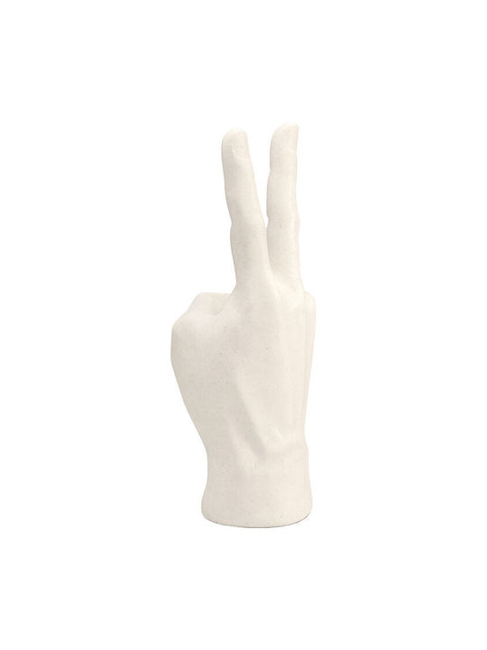 Διακοσμητικό Επιτραπέζιο Peace Hand Μάρμαρο Λευκό 15*12.5*36εκ
