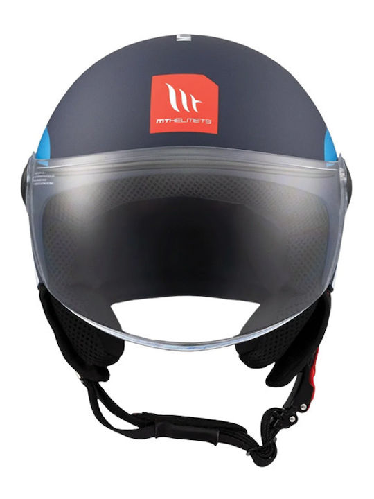 MT Street S Inboard Inboard C7 Black Blue White Matt Motorcycle Helmet Jet ECE 22.06 950gr