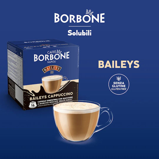 Caffe Borbone Cappuccino Capsules Compatible with Dolce Gusto Machine 16caps