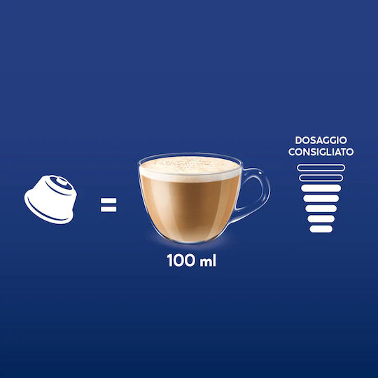 Caffe Borbone Cappuccino Capsules Compatible with Dolce Gusto Machine 16caps