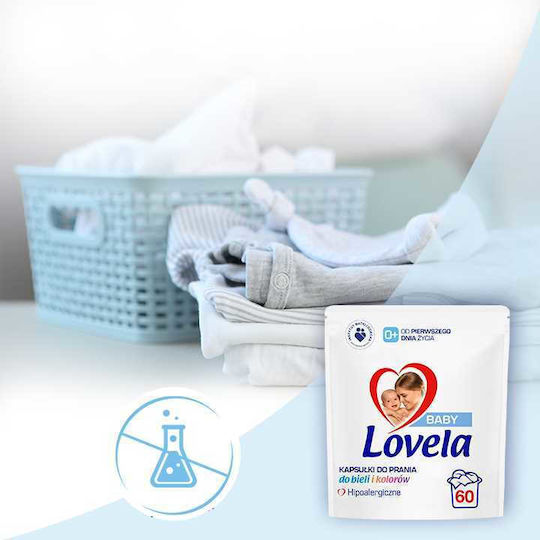 Reckitt Reckitt Professionelles Babyfreundlich Waschmittel für Empfindliche & Weiße Wäsche (60 Kapseln)