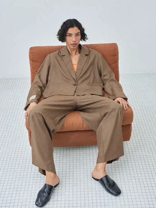 American Vintage Sacou Dama Scurt Maro