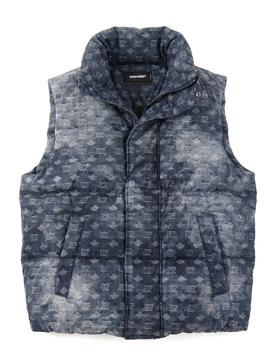 Sleeveless Denim Jacket Blue