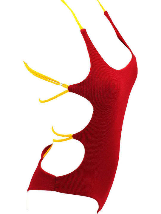 Women's One Piece Swimsuit K.wx-121 Burgundy