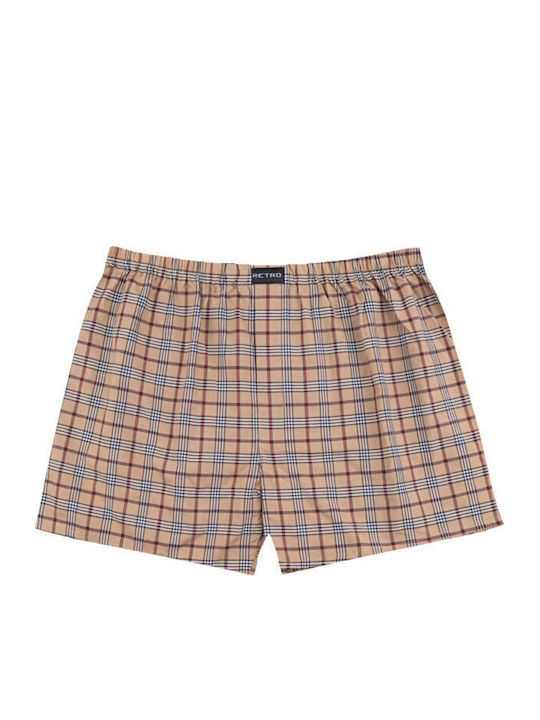 Men's Boxers Beige/Brown Checked 2Pack