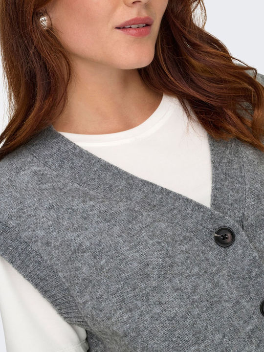 Medium Grey Melange Γυναικείο Γιλέκο