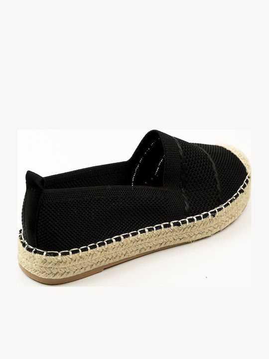 Fabric Women's Espadrilles In Black Colour